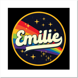 Emilie // Rainbow In Space Vintage Style Posters and Art